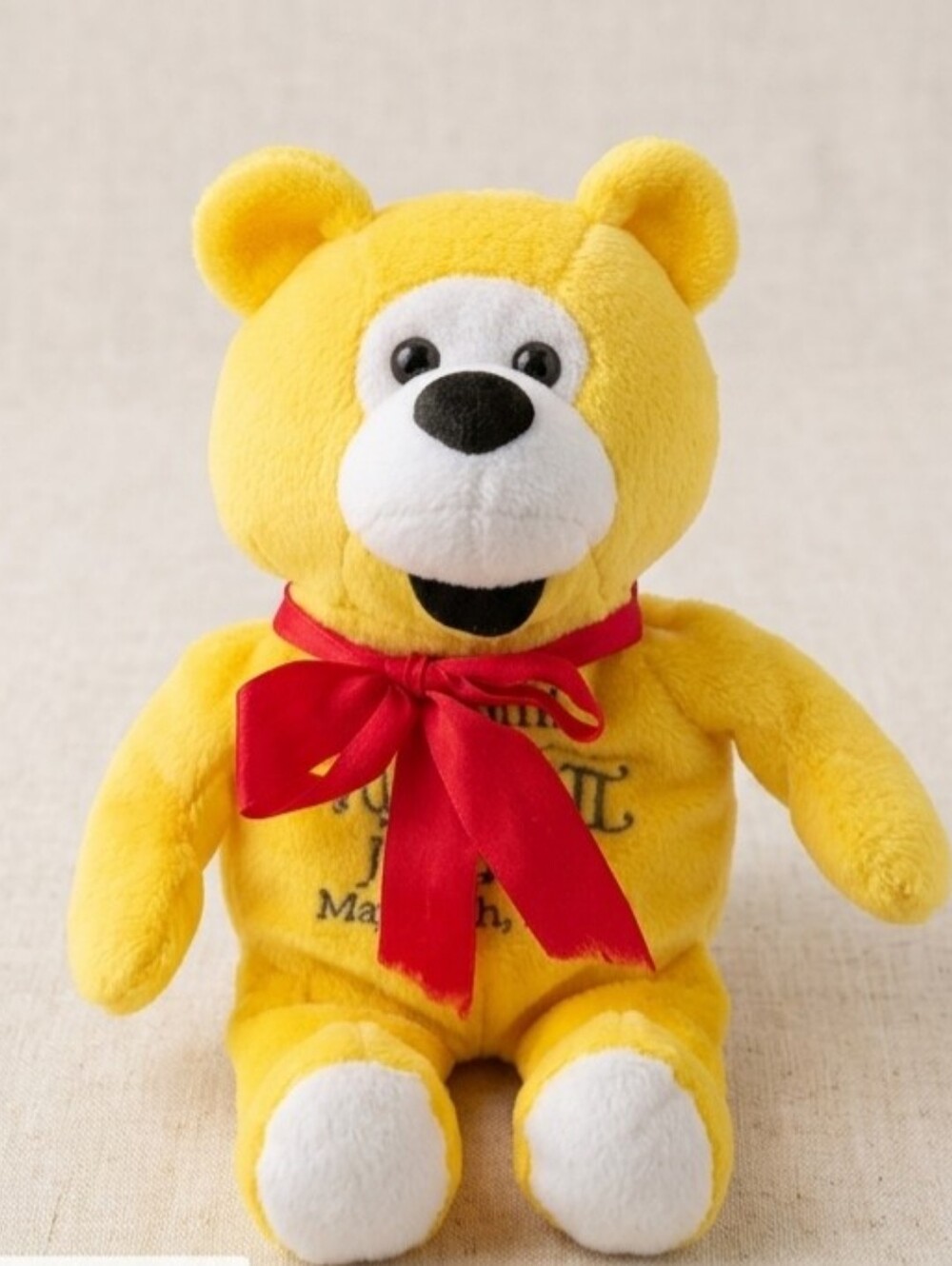 Vintage Gemini Yellow Plush Bear - By Kuddle Toy